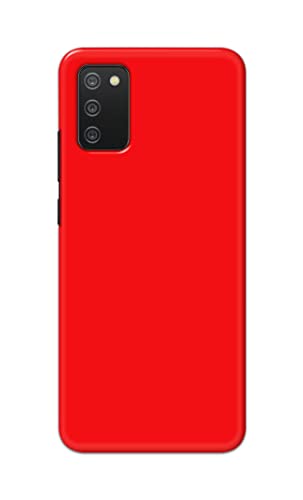 Image of Printed Hard Back Cover Case for Samsung Galaxy M02s | Samsung A02s | Samsung F02s | Samsung A03s Back Cover (Plain Red) -1803