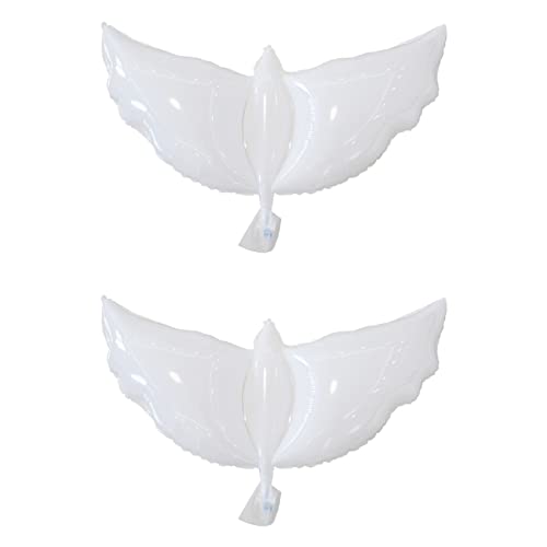 Eoslcusmvl 20 Piezas de Globos de Voladora Decoración de Fiesta de Boda Globos de de la Paz Bola de Pájaro Palomas Globos de Papel de Aluminio