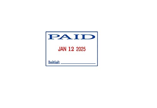 2000 Plus 4-In-1 Message Date Stamp, Entered, Faxed, Received, Paid, Self-Inking, 1"-3/4" X 1-1/8" Impression, Red And Blue Ink (011035) #TOP4