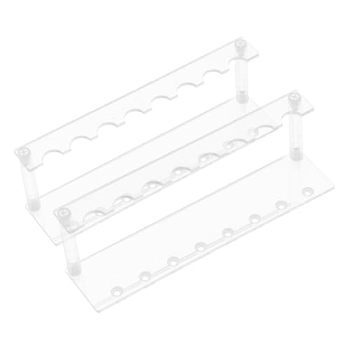 ULTECHNOVO Expositor para lápices, bolígrafos, pinceles de maquillaje, 2 unidades, expositor para bolígrafos y cejas, transparente para escuela, oficina, hogar, tienda, artesanía,