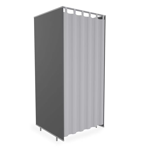 goodsforbusiness Umkleidekabine Holz H210 x B90 x T94 cm mit...