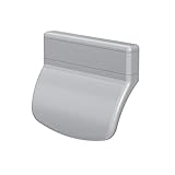 CC-Shopping - Balkontürgriff 911 abgerundete Ausführung für den Außenbereich aus Kunststoff UV-stabilisiert inkl. 2 Montageschrauben, 70x55x20 mm, (silber)