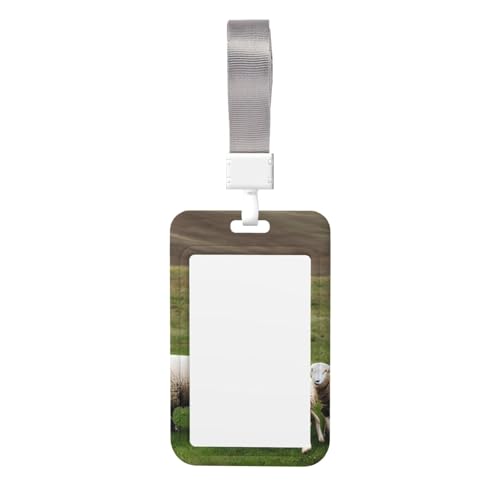 Porte-badge avec imprimé agneau et mouton - Pour travailleurs de magasin, vendeurs