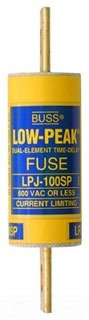 Bussmann 90 Amp 600 Volt, Class J, Low Peak, Dual Element, Time Delay Fuse, LPJ-90SP