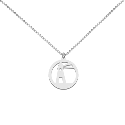 BEKECH Lighthouse Charm Necklace Lighthouse Jewelry Lighthouse Keeper Gifts Nautical Lighthouse Gift