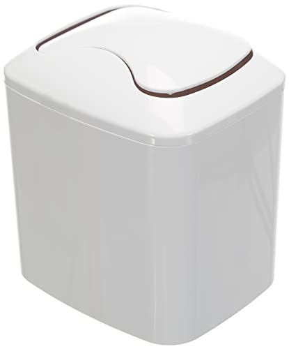 iDesign Una BPA-Free Plastic Countertop Waste Basket with Swing Lid - 6
