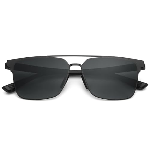 Dollger DG496-2025 Men's Polarized Square Sunglasses UV400 Protection, Metal Frame Nylon Lenses Stylish Anti-Glare2