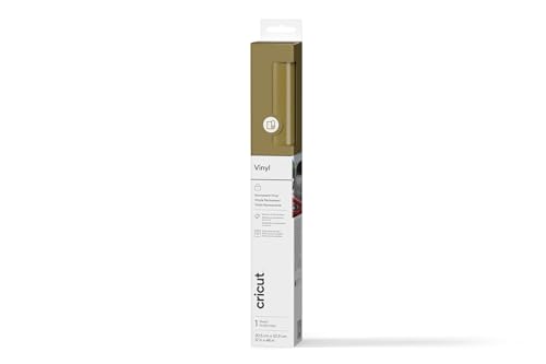 Cricut Permanent Adhesive Vinyl Sheet | 30.5 cm × 1.2 m | Gloss Gold | Self-Adhesive Vinyl for All Cutting Machines