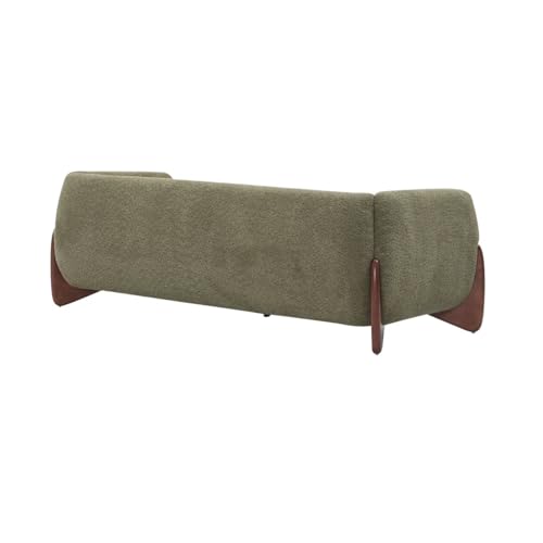Image of LEGACY OF COMFORT Amala 80 inch Upholstered 3 Seater Sofa Three Seater Sofa with Wooden Legs for Living Room Hotels & Offices (Olive Green)