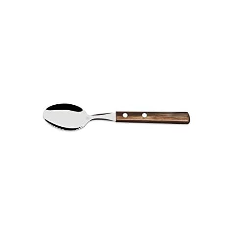 Tramontina Cutlery Set Tableware Dining Stainless Steel Wooden Handle Tea Spoon 6 Pack Cover
