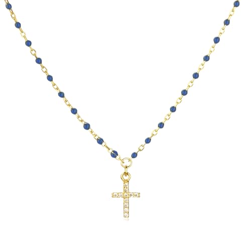 Collier petite croix en argent 925 : bijou fin et délicat pour femme