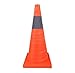 EVTSCAN Collapsible Safety Traffic Cone with Reflective Collar Extendable Road Safety Cone for Road Parking Driving Practice(70CM)