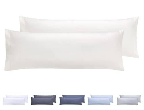 Todocama Kissenbezüge, extra weiche Mikrofaser, hypoallergen, Set mit 2 Kissenbezügen 90X40 cm Beige