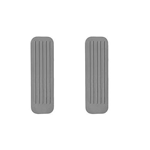 WHITEHILL - Topes de puerta de goma para puerta de seguridad - Topes de puerta para la escuela y el garaje, puertas de metal pesado para evitar arañazos, soporte de puerta - grande gris (2)