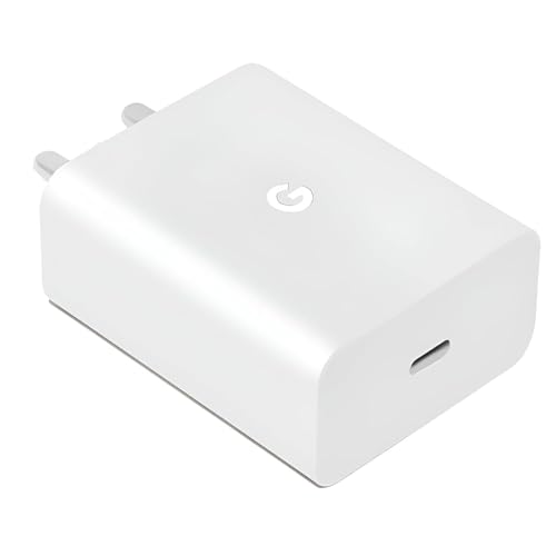Image of Aine Original 30W USB-C Pixel Fast Charger Compatible for Google Pixel 8 / Pixel 8 Pro / 7 Pro /Pixel 7 / Pixel 7A /Pixel 6 Pro /Pixel 6 /Pixel 6A Smartphone,White(30W /Googlepixel-Charger)