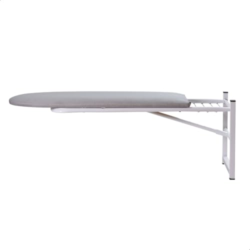 Mesa de Passar Roupa Articulada Dobrável de Parede Branca