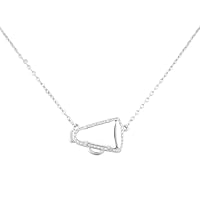 Mikovivi Cheer Necklace, Cheerleader Gifts Silver Cheerleading Necklace for Women Cheer Team Gifts Pendant Charm Jewelry Accessories Stuff for Women Mom Presents