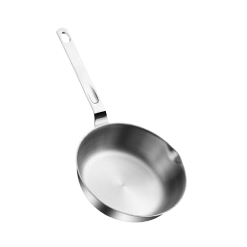 predolo Poêle à Frire en Acier Inoxydable, Antiadhésive, avec Poignée Ergonomique, Idéale pour Griller Les Steaks et Utiliser sur Tous Types de Plaques de...