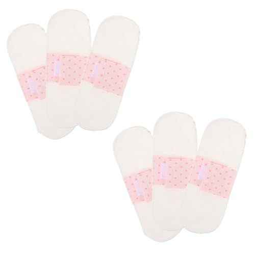 iplusmile Compresas Higiénicas Lavables de Algodón 21 CM 6 Unidades Diarios Reutilizables para Mujer Toallas Menstruales Transpirables y Absorbentes para Posparto