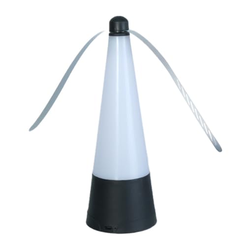 AMZLORD Ventilador de repelente de mosca luz LED USB recargable ventilador de voltaje con volante para volar con volante para cenar al aire libre