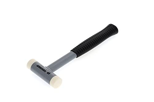GEDORE Rückschlagfreier Schonhammer, Ø 30 mm, Stahlrohrstiel, Austauschbare Polyamid-Köpfe