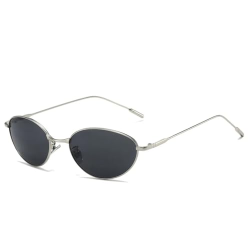 Lunettes de soleil ovales en métal pour éviter la fatigue oculaire avec style