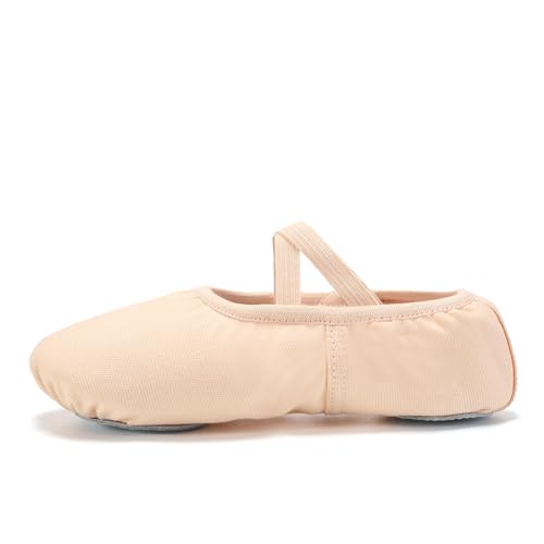 HIPPOSEUS Ballet Dance Shoes for Girls (Toddler/Little/Big Kid) Canvas Ballet Slippers Split Sole Ballet Flats3
