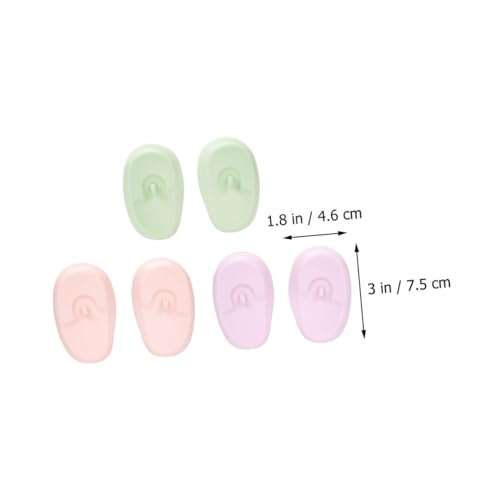 TOVINANNA Hair Styling Essential 3 Pair Silicone Ear Covers Dye Ear Muffs Noise Blocking Waterproof Heat Resistant for Hair Dryer