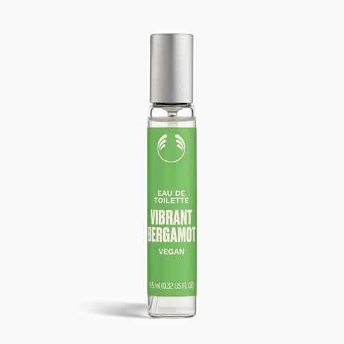 The Body Shop Vibrant Bergamot Eau de Toilette Travel Size (1x 9.5ml), Fresh Citrus Bergamot Perfume, Energising Unisex EDT with Zesty Notes, Vegan Mini Fragrance for On-the-Go