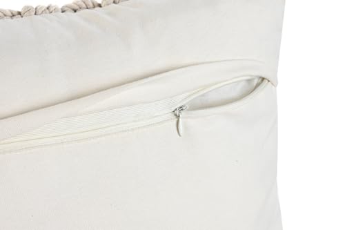 Coussin coton brodé main 45x45 authentique confort chaleureux
