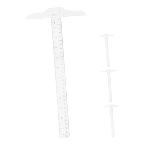 ARTIBETTER Regla De Dibujo Transparente En Forma De T 4 Unidades Transparente Para Diseño Geométrico Para Dibujo Para Carpintería Manualidades De Plástico Transparente