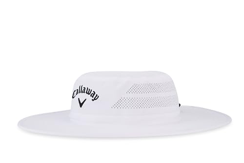 Gorro de sol Callaway para hombres blanco y negro