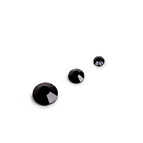 Paillettes per Nail Art 1500 pz/Scatola Nero Nail Rhinestone Multi-Size Flat Bottom Access Accessori da Te Manicure Nail Art Decorazione 3D 1/2 / 3mm per Unghie
