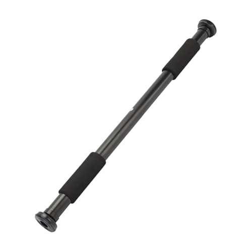 KQFCAZRE Barra de para Puerta, Sin Tornillos, Ajustable, Antideslizante, para Entrenamiento de Fuerza, Montaje en Pared, Barras Horizontales, Barra negra y negra