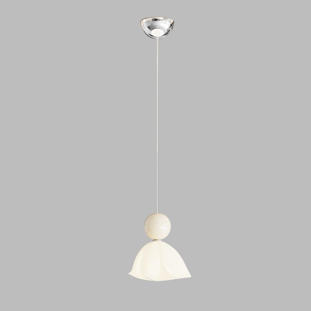 Suspension îlot de cuisine blanche et luminaire de chevet design
