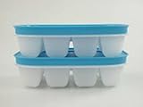  Tupperware Eiswürfler für je 12 Eiswürfel Eiskristall blau (2)