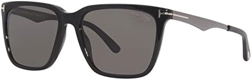 Tom Ford GARRETT FT 0862 Shiny Black/Grey 56/17/145 men Sunglasse...