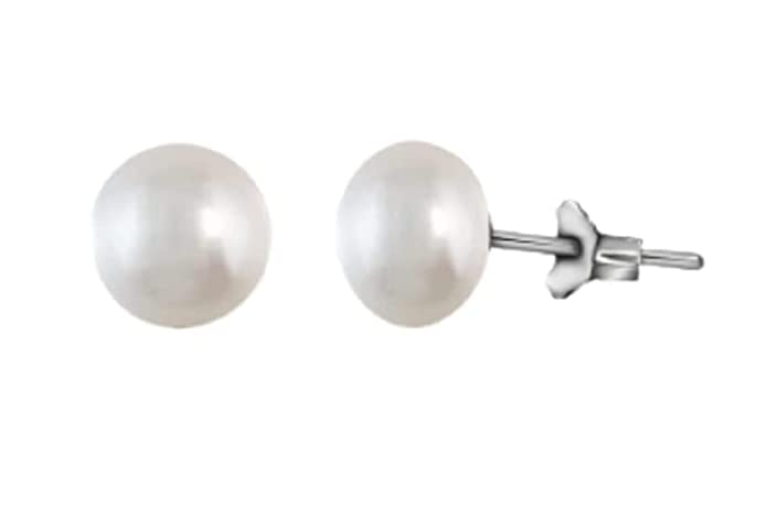 Pearl Tiny Stud Earrings 925 Stap