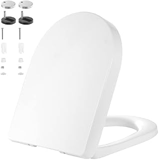 Kinsinder Soft Close Toilet Seat, White Toilet Seats with Slow Close & Quick Release Hinges for Easy Clean, Universal Top Fixing Heavy Duty Anti-Bacterial Loo Seat