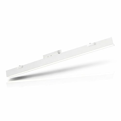 damastoreitalia Barra LED Lineare per Binario Trifase 40W Luce calda, fredda, naturale, 110°, Professionale per Negozi e Showroom (Bianco)