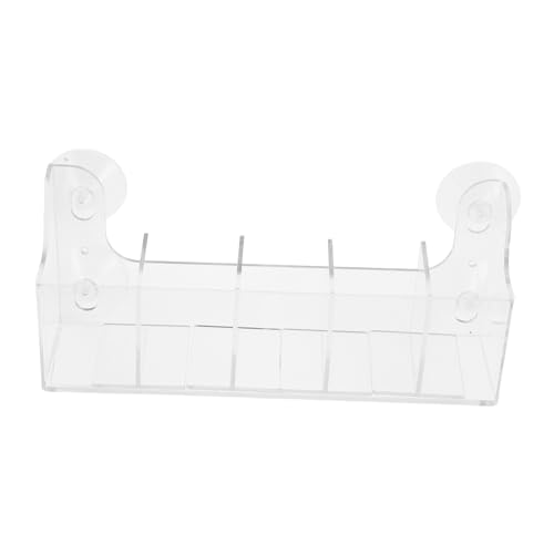 BAZEITFLOW Drink Suction Cup Holder for Fridge Divided Shelf Suction Cup Storage Rack Basket for Soda Rack and Water Bottle Organization in Refrigerator Door