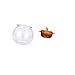 Baoblaze Transparent Dish Pumpkin Shaped Clear Household Ornament DIY Bowl Vase Cookie Jar Orange Table Bedroom Desktop Living Room Home