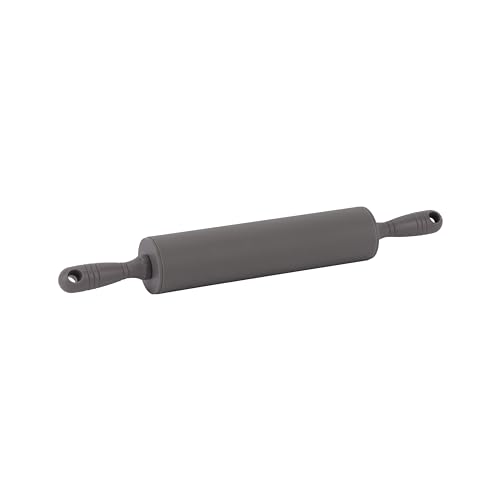 Royalford Rolling Pin RF12317 Non-Stick Silicone with PP Handle for Flour Dough Pastry Roller baking Tools 100% Food Grade Dishwasher Safe marks and Stains resistant