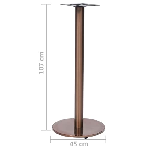 Pied de table de bar inox doré au style industriel chic et durable
