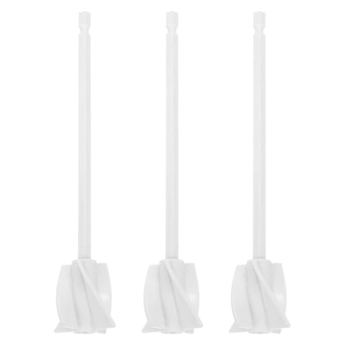 Hemobllo Paleta Mezcladora de Resina Epoxi Blanca 3 Piezas Accesorio para Taladro Herramienta para Mezclar Pigmentos y Silicona en Manualidades Varillas Agitadoras Reutilizables para