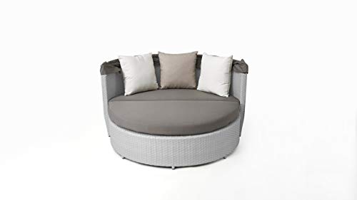 talfa Polyrattan Loungemöbel Sonneninsel in Grau satiniert Moon – Bild 6