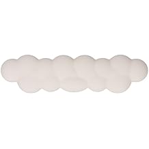 Cloud Wrist Rest Keyboard, PU Leather Mouse Pad Wrist Support, Non Slip Base, Memory Foam Palm Rest for Computer Keyboard, Mouse, Ergonomic Design for Typing Pain Relief Milk
