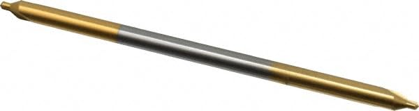 Hertel Combo Drill & Countersink, #2, Solid Carbide, 3/16" Body Diameter, 5/64" Point Diameter, TiN Finish, 118° Angle, 4" OAL, Right Hand Cut