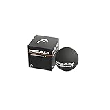 Head Tournament Single Dot Squash Ball, Black, Kid Size