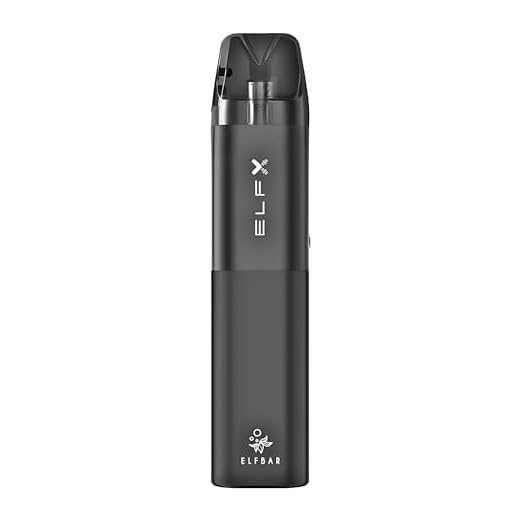 ELFBAR ELFX Vape Kit - E-cigarette Starter Vape Kit, Long Lasting 1000mAh Battery, 30W Max Output, RDTL and MTL Vaping, Inhale Activation, Adjustable Airflow, USB Type-C Charging, No Nicotine (Grey)